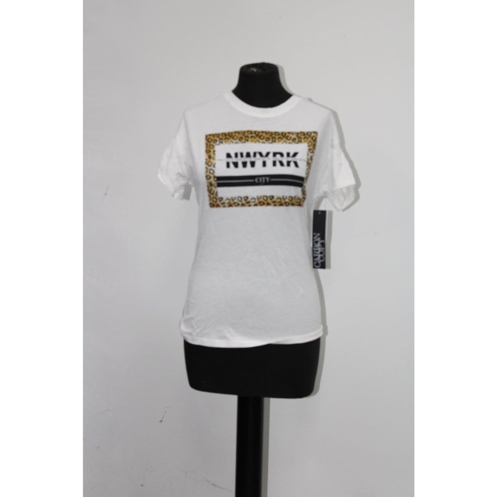 Carbon Copy. Women's New York City Graphic T-Shirt White Size Small New FA